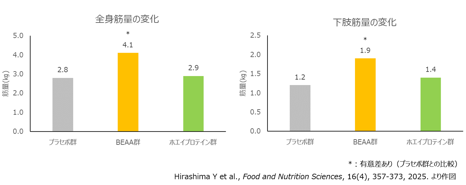 筋量増加作用グラフ